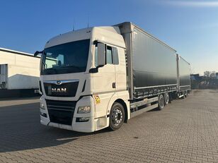 камион со завеса MAN TGX 26.420 6x2 // 2019r // 700 tys km + приколка завеса