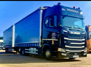 камион со завеса Scania S 500 + приколка завеса