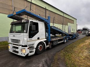 камион за транспорт на возила IVECO STRALIS + приколка за транспорт на возила