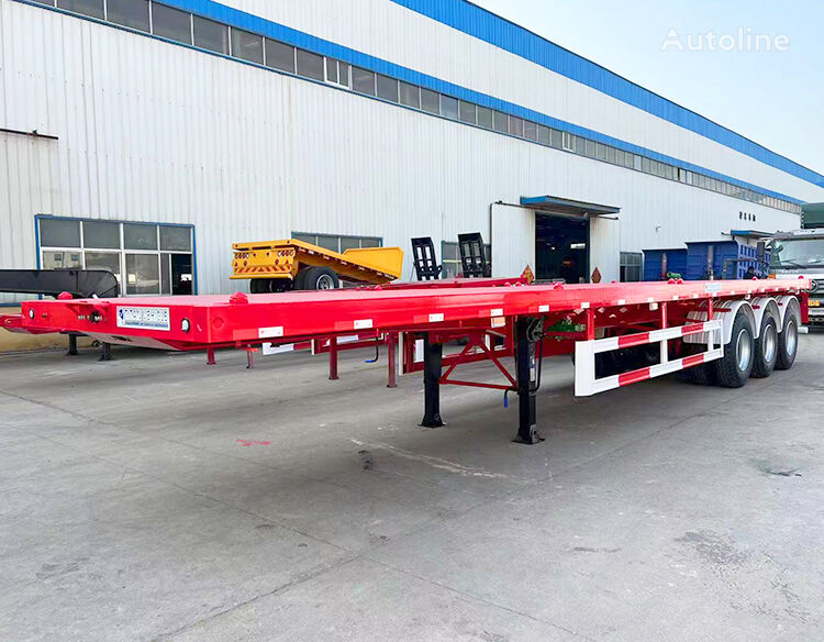 нови полуприколка со рамна платформа TITAN New Tri Axle Flatbed Trailer for Sale - W