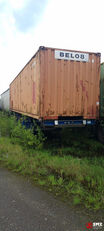 полуприколка за превоз на контејнери Fruehauf Oplegger container+ 1000 lames steel