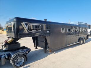 полуприколка за превоз на животни HR Trailer - Horse transporter BE trailer - 5 horses + cabine